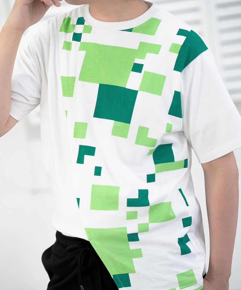 Switching Tee shirt WHT | MIDORI mirthful dozen