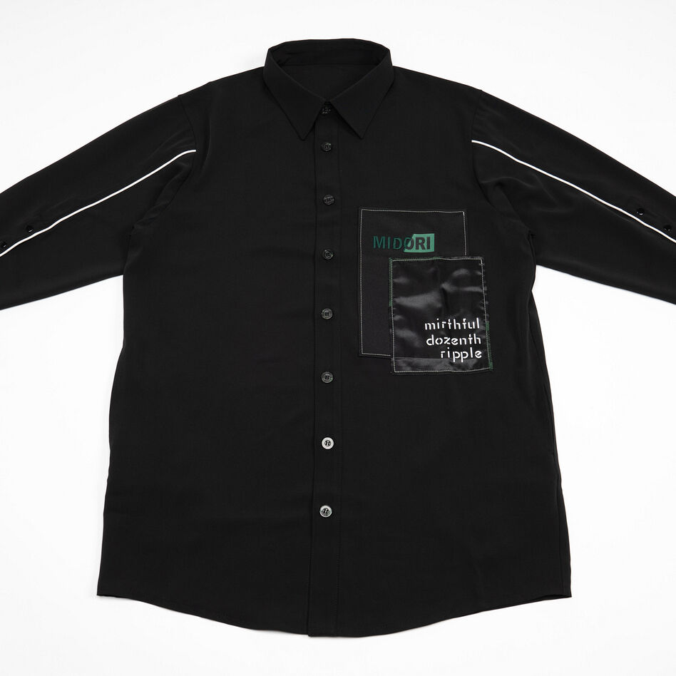 MIDORI Overlapping shirt BLK 白井悠介 Overlapping shirt BLK | MIDORI mirthful dozenth