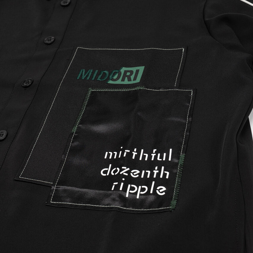 Overlapping shirt BLK | MIDORI mirthful dozenth