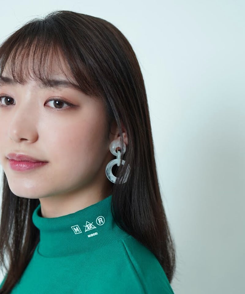 LOGO mock-neck GRN | MIDORI mirthful dozenth r