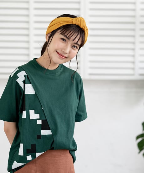Switching Tee shirt GRN