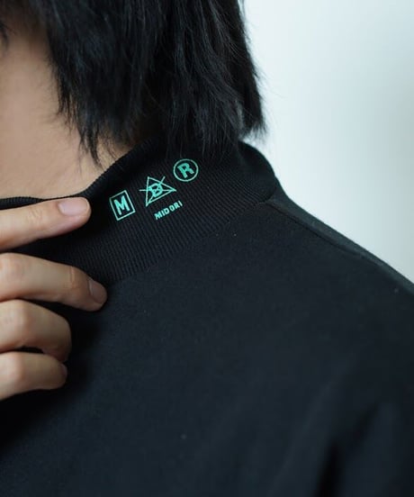 LOGO mock-neck BLK