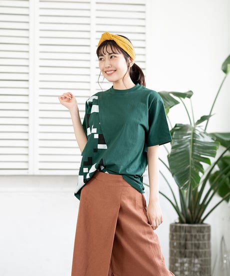 Switching Tee shirt GRN