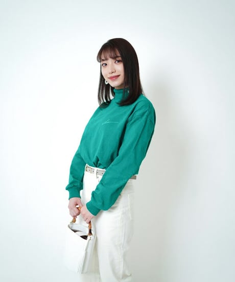 LOGO mock-neck  GRN