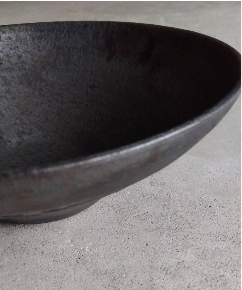 8寸すり鉢形鉢 鉄釉 | 禽々