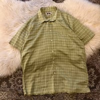 【 checked design shorts sleeve shirt 】