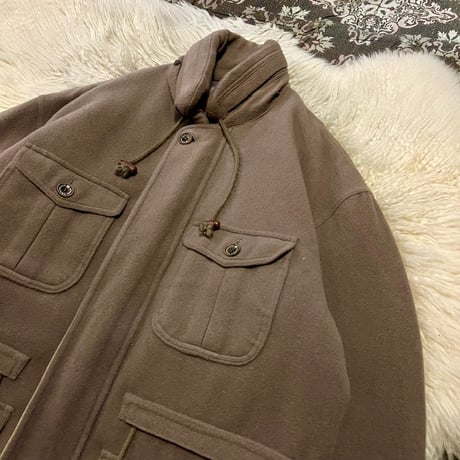 【 alpaca mix wool design half coat 】