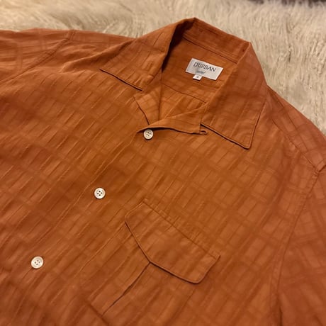 【 80s “D'URBAN” open collar shirt 】