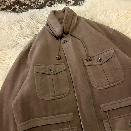 【 alpaca mix wool design half coat 】