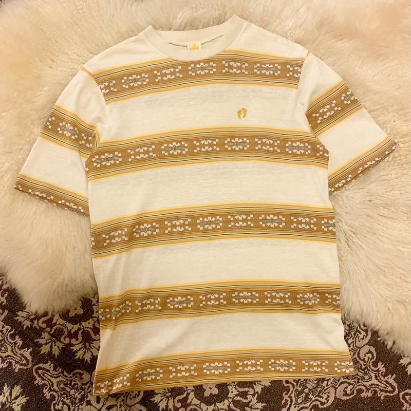 80s~ “Hang Ten” striped T-shirt 】 | Skeleton