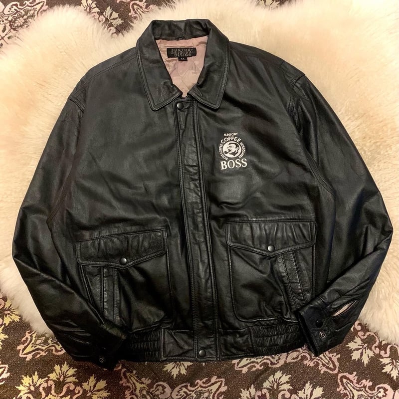 SUNTORY BOSS” leather jacket 】 | Skeleton Lamp SUNTORY BOSS” leather jacket 】 | Skeleton Lamp