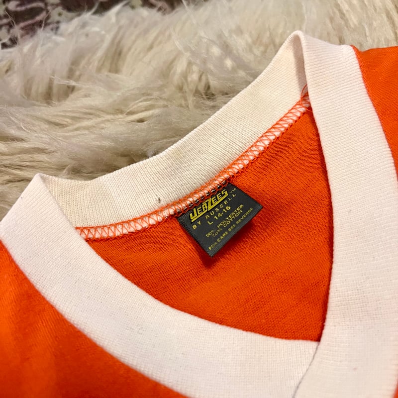 【80s】UCLA JERZEESヴィンテージ カレッジTシャツ染み込みプリント 80s】UCLA JERZEESヴィンテージ カレッジTシャツ染み込み