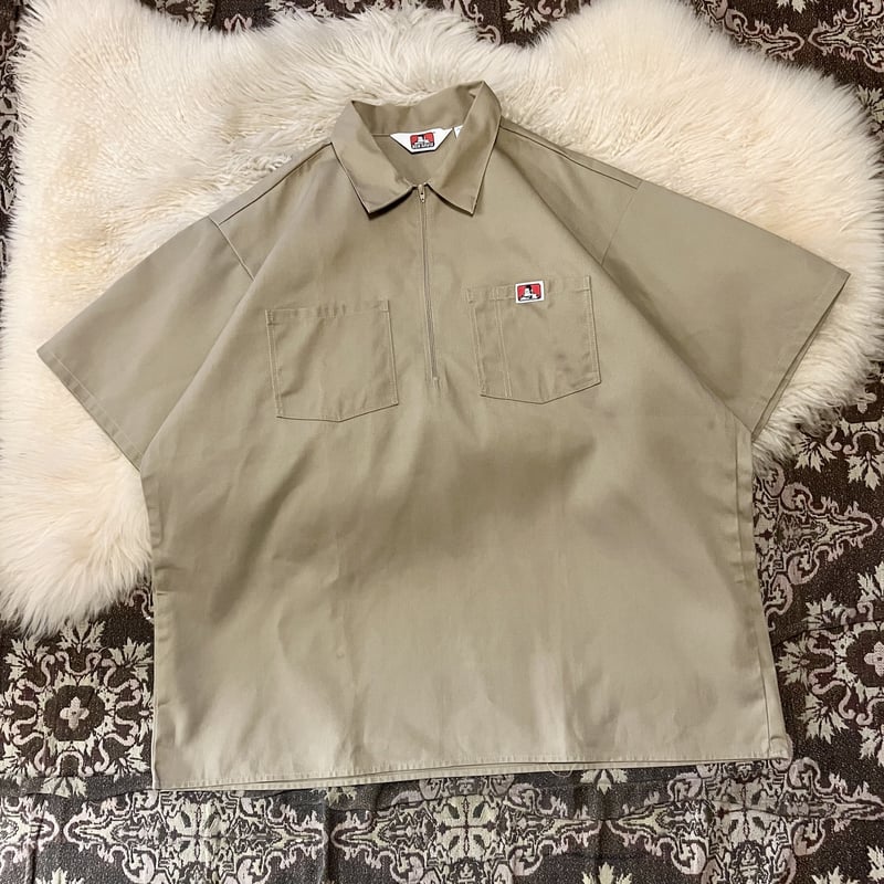 ★☆ビンテージ　BEN DAVISシャツ BEN DAVIS USA》 HEAVY WEIGHT HALF ZIP SHIRTS（シャツ