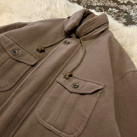 【 alpaca mix wool design half coat 】