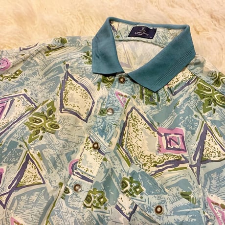 【 design pattern silk s/s shirt 】