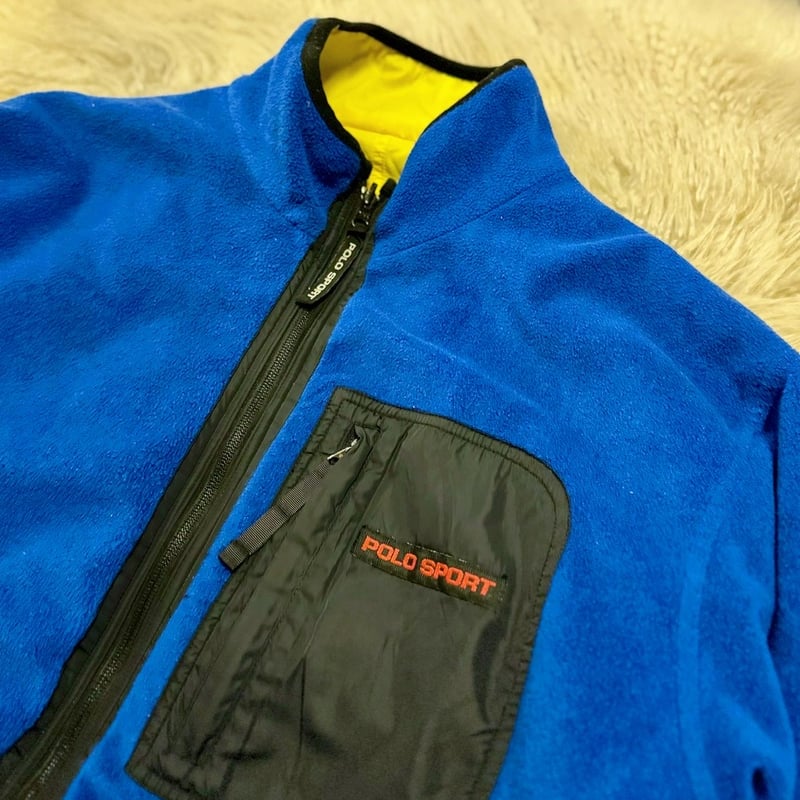 90s “POLO SPORT” fleece & nylon reversible ja