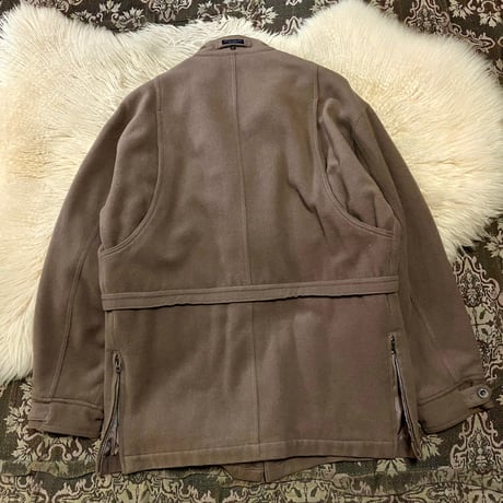 【 alpaca mix wool design half coat 】