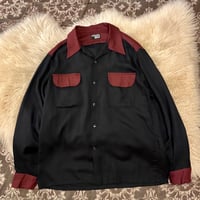 【 old bicolor rayon shirt 】