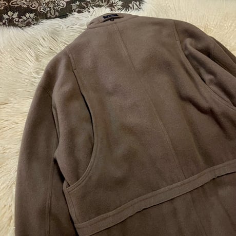 【 alpaca mix wool design half coat 】