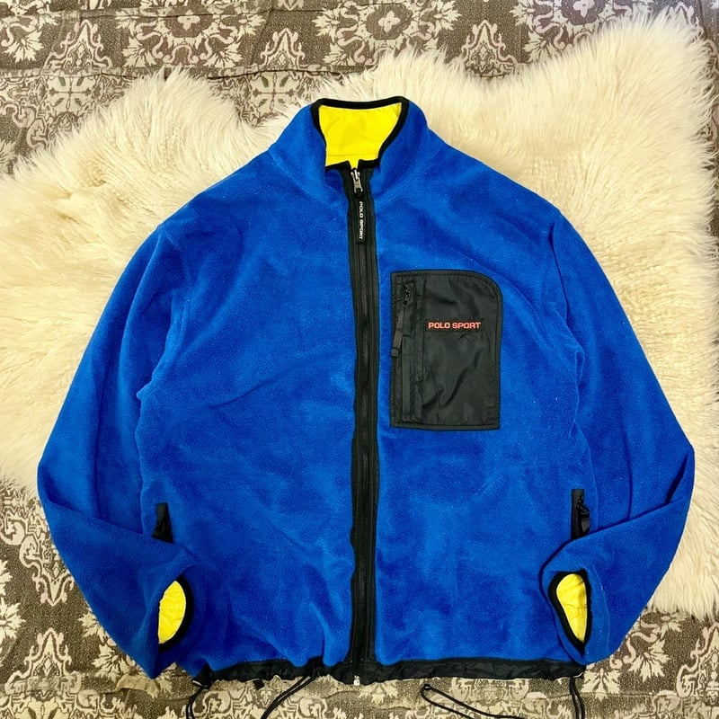 90s “POLO SPORT” fleece & nylon reversible ja