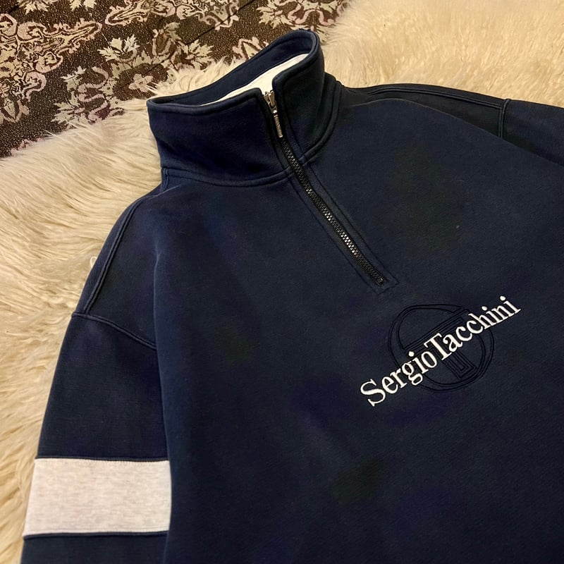 Sergio Tacchini” half zip sweat 】 | Skeleton
