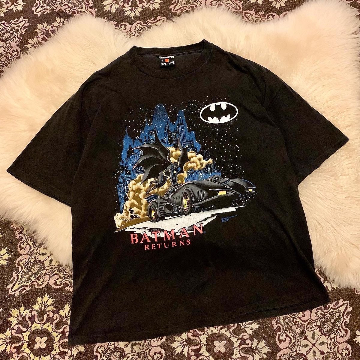 90s “BATMAN RETURNS” print T-shirt 】 | Skelet