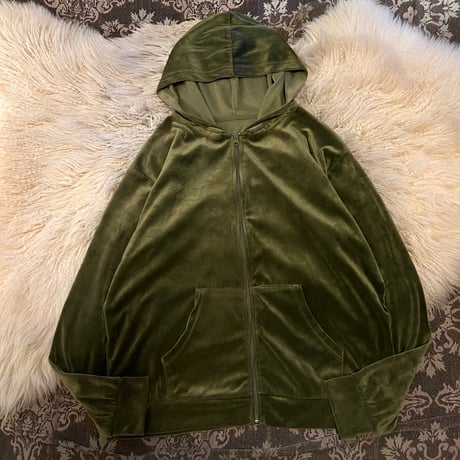 k*e様 BIO VELOUR HOODIE GREEN ベロア bio wea ベロアパーカー | STORES