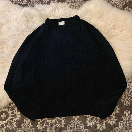 【 velour knit sweater 】