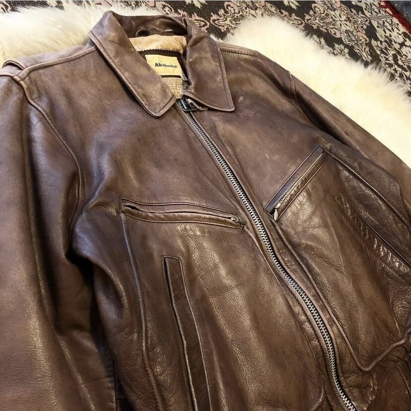 vintage abahouse leather jacket】 | Skeleton Lamp