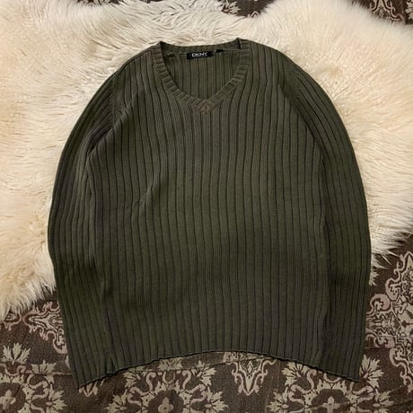 90s DKNY ドライバーズ コットンニット ブラック リブニット 90s DKNY ドライバーズ コットンニット ブラック リブニット