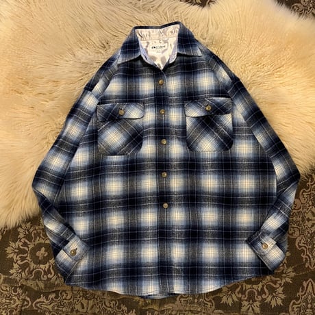 好配色　70s USA製　シャドウチェックシャツ 好配色 70s USA製 シャドウチェックシャツ