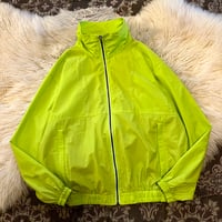 【 lime green color nylon design jacket 】