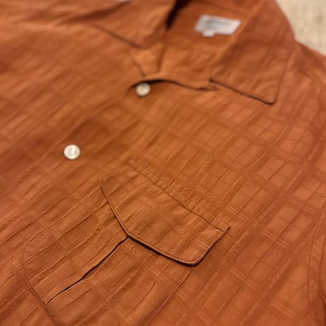 【 80s “D'URBAN” open collar shirt 】