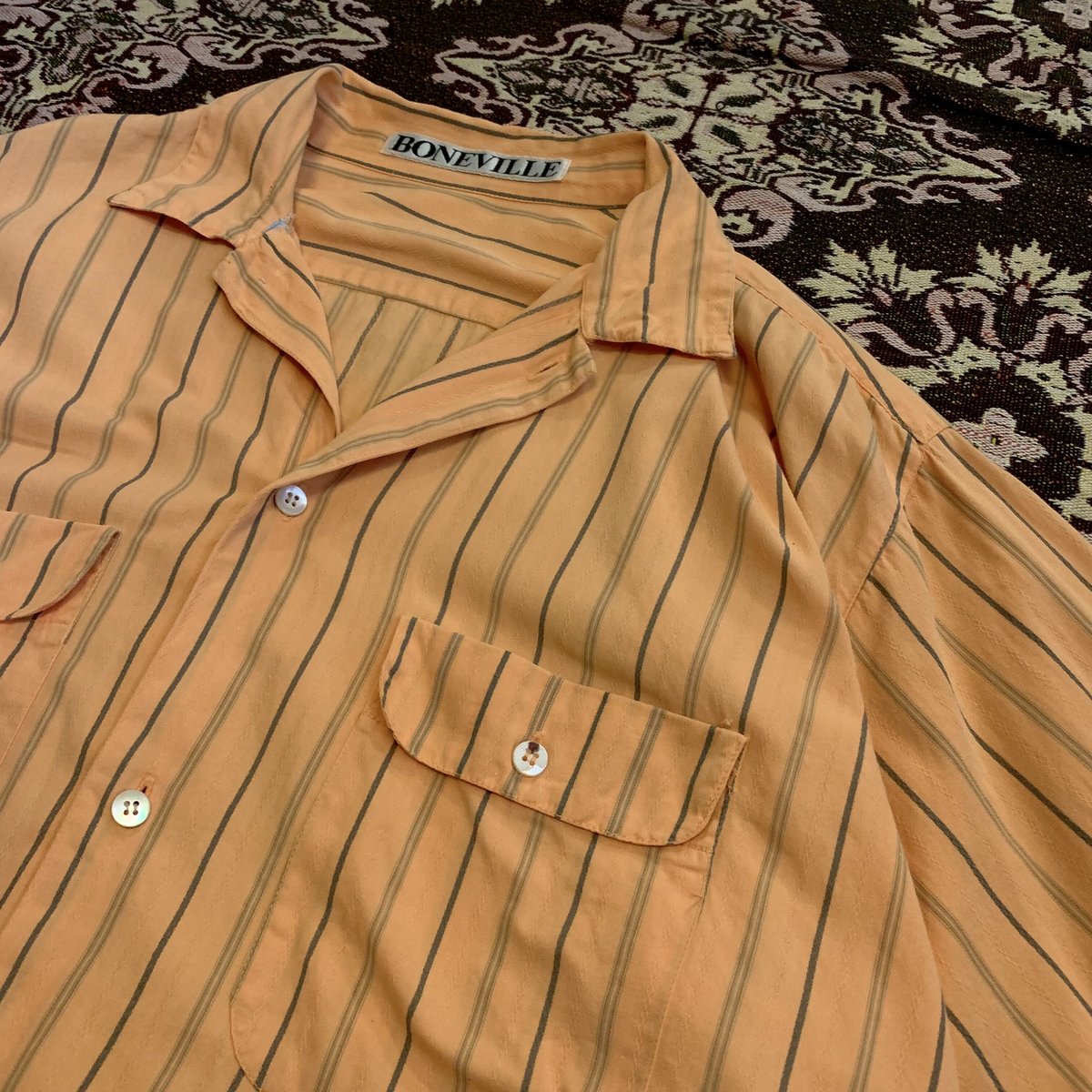 BONEVILLE” stripe s/s shirt 】 | Skeleton Lamp