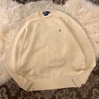 【 90s~ “Polo by Ralph Lauren” cotton knit sweater 】