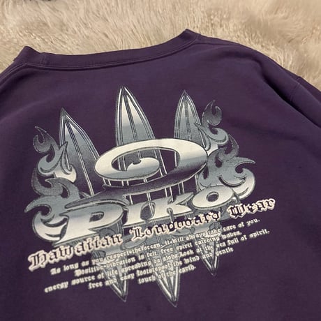【 90s~ “PIKO” kirakira sweat shirt 】