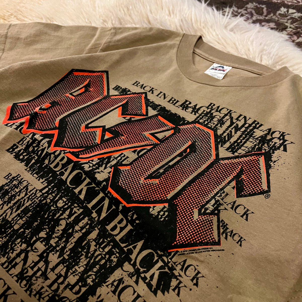 ACDC” print T-shirt 】 | Skeleton Lamp