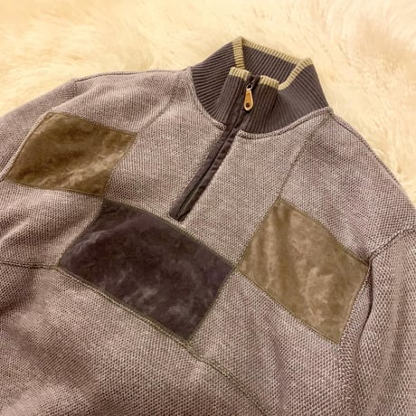 【 design half zip sweat shirt 】