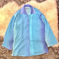 【 80s~ “HANAE MORI” gradation sheer shirt 】