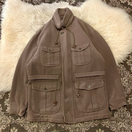 【 alpaca mix wool design half coat 】