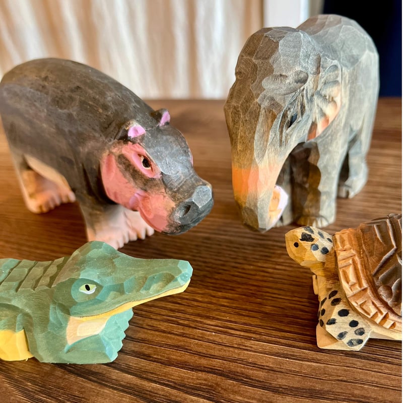 カエルとゾウのおもちゃセット Amazon | Terra by Battat toys 爬虫類フィギュア レプタイル