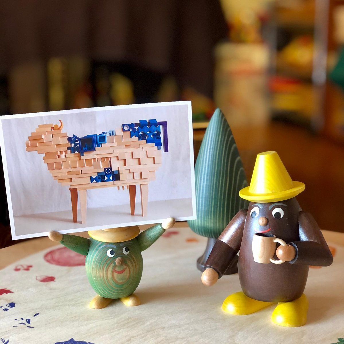 煙出し人形★木製人形★お香立て★コーヒー豆くん 貴重品 コーヒー豆くん | MotherMoon Shop