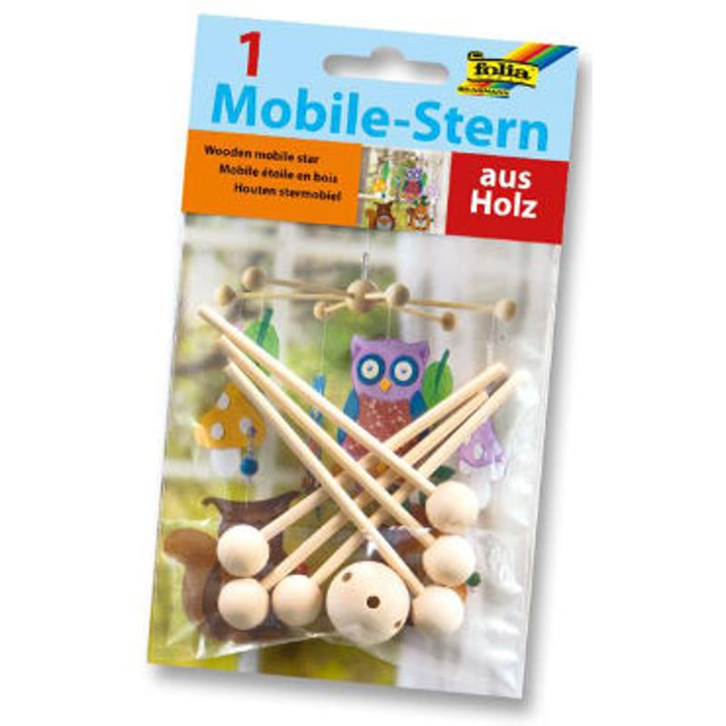 木製カラフルストリップモビール 木製カラフルストリップ