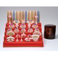 【ひな人形】円びな五段飾り（小）／普通垂幕