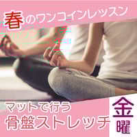 【ワンコインレッスン】4月11日(金)マットで行う骨盤ストレッチ