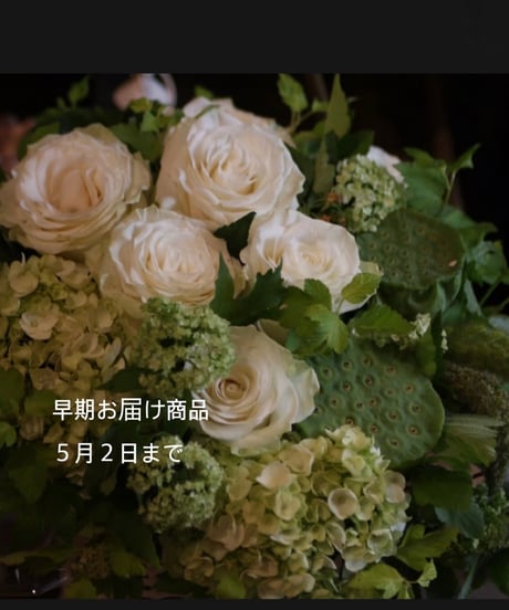 ＊5月2日までのお届け＊【母の日早期お届け割 】おまかせアレンジL