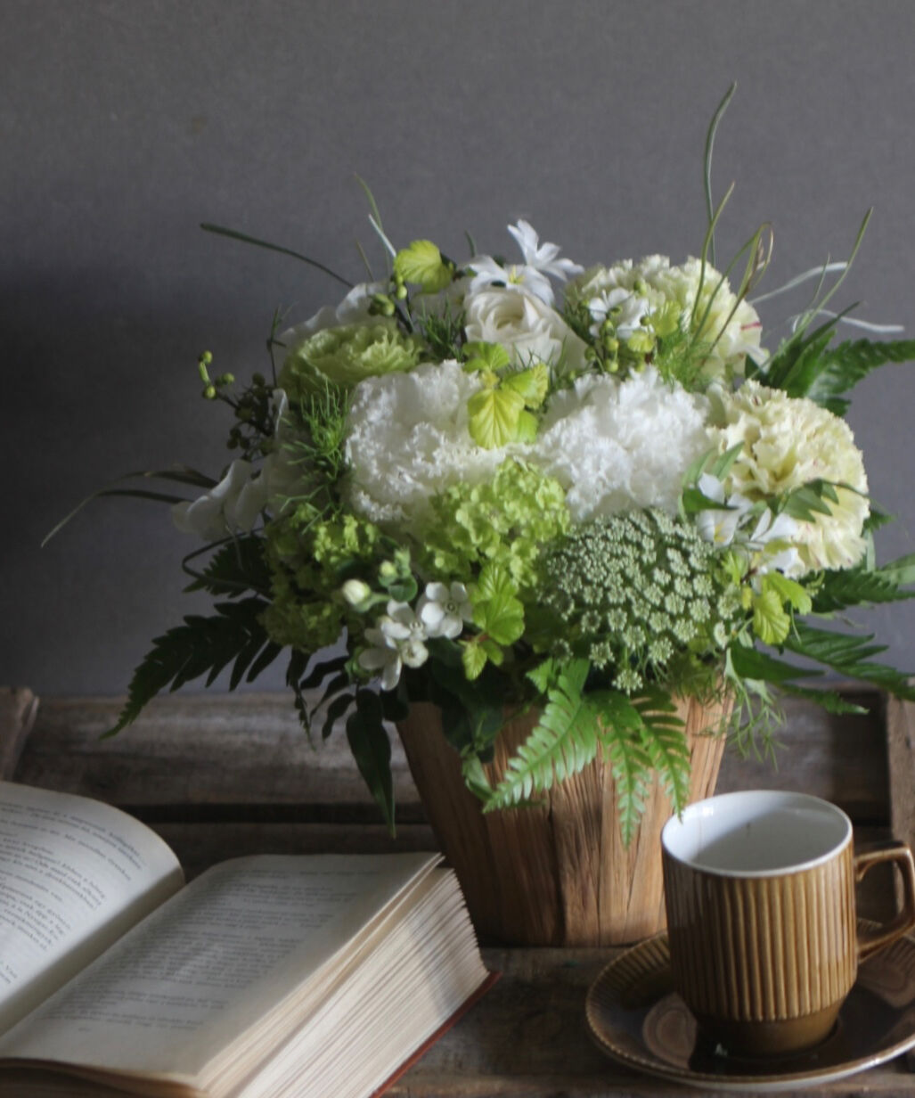 花＊花様　お取り置き お悔やみフラワーボックスとお線香＆ろうそく セット』お供え