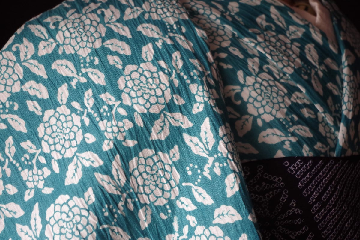 新之助上布　綿麻 反物 新江戸染x新之助上布 綿麻 | 野の草