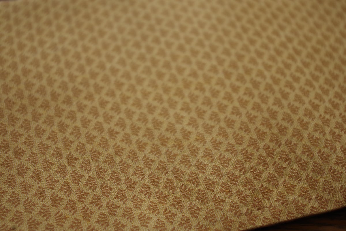 半幅帯　型染更紗　茶色系未使用品 半幅帯型染更紗茶色系未使用品