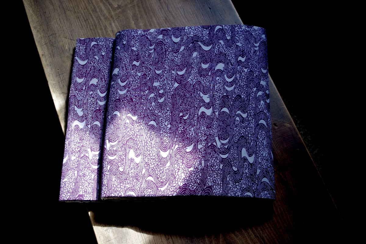 両面名古屋帯 竜田川模様駒絽x秋草模様綿紬 | 野の草